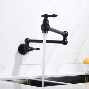 Rubinetto da Cucina a Parete in Ottone Lucidato con Doppia Maniglia per Applicazioni Commerciali - Alta Qualità - Product Image 2