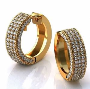 Pendientes de aro de diamantes de lujo para novias, joyería nupcial para mujeres, joyería de fiesta al mejor precio por exportador. - Product Image 1