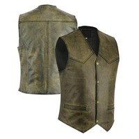 Gilet d'hiver vintage en cuir véritable de luxe pour homme, coupe-vent, en cuir de vachette premium, style motard, fournisseur OEM en gros