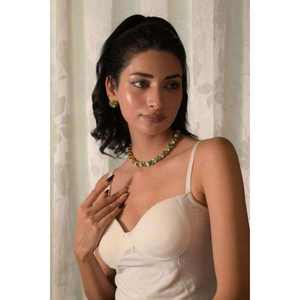 Conjunto de Collar y Pendientes Delicados, Plata de Ley 925, Chapado en Oro, Collares de Gargantilla para Mujer, Conjunto de Joyería Nupcial - Product Image 1