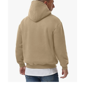 Últimos modelos de sudaderas con capucha de punto extragrandes para hombre, con color y logotipo personalizados, diseño liso para invierno, con logotipo frontal. - Product Image 2