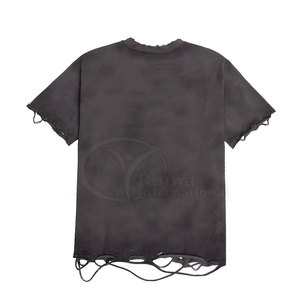 Camiseta Nueva de Moda Casual 100% Algodón para Hombre, Estilo Hip Hop, Camiseta Desgastada, Camiseta Ecológica de Algodón Orgánico para Hombre - Product Image 2