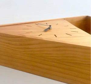 Handcrafted Modern Rustic Solid Wood Wall <b>Clock</b> with Natural Finish, Perfect for Home, <b>Office</b>, Bedroom, or Living Room Decor - Product Image 2