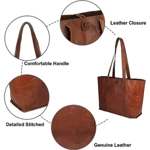 Elegante Bolso Tote de Cuero Genuino para Mujer, Bolso de Hombro Moderno y Sencillo, Diseño Duradero para Uso Diario. - Product Image 6