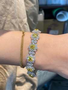 Bracelet à breloques en saphir jaune naturel en argent sterling 925, pierre de naissance de novembre, idéal pour cadeau de fête, vente en gros - Product Image 3