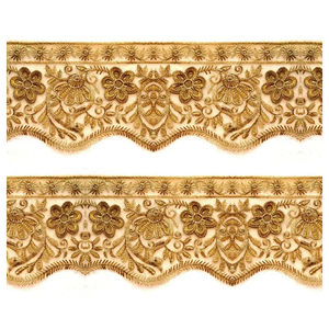 Encaje bordado al mejor precio con lentejuelas suaves y patrón floral para vestidos de novia y bolsos - Product Image 1