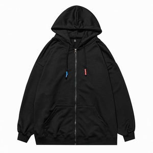 Veste à capuche zippée pour homme |   Sweat-shirt à capuche en polaire uni avec poche kangourou - Product Image 6