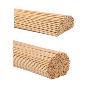 Varillas de Madera Maciza de 1/2"x12" del Fabricante Chino, Palos Redondos Naturales para Muebles, Carpintería, Manualidades, Suministro al por Mayor - Product Image 2