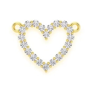 10K <b>Solid</b> <b>Gold</b> Moissanite Classic Romantic Design Custom Open Heart <b>Pendant</b> Luxury Fine Jewelry Charms Unisex Necklace Gift - Product Image 1