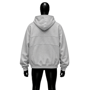 Sudadera con Capucha Oversize Moderna Blanca para Hombre, Ajuste Relajado Urbano, Algodón French Terry, Estilo Casual Urbano, Corte Regular para Otoño - Product Image 2