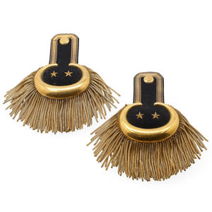 Insignes d'or Bullion Epaulette Gold Bullion Wire Fringe Trim Brodé Epaulettes pour Uniforme Costume Sew-On - Product Image 5