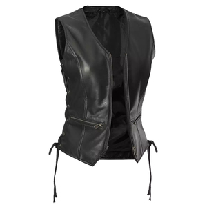 Guantes de cuero para hombre, de invierno, cálidos, con cierre de cremallera, forro de malla, piel de oveja auténtica, piel de vaca, transpirables, para motocicleta - Product Image 2