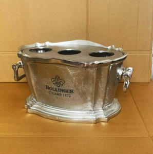 Seau à glace décoratif en aluminium argenté avec poignées en forme de bois de cerf, capacité 5L, anti-fuite, pour bars de luxe et soirées. - Product Image 6