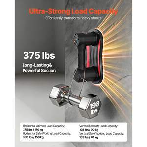Ventosa Eléctrica de Alta Resistencia con Capacidad de Elevación Máxima de 375 Libras, Herramienta de Elevación de Azulejos con Pantalla Digital para Levantar Azulejos - Product Image 3