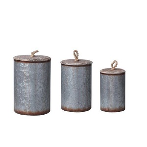 Boîte de conservation alimentaire en métal de style américain, best-seller, avec couvercle en bois, idéale pour la cuisine. - Product Image 4