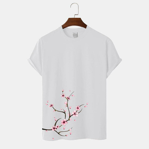 เสื้อยืดคอตตอนพรีเมียมสำหรับผู้ชาย คอกลม แขนสั้น สวมใส่สบาย ระบายอากาศได้ดี เสื้อยืดลำลองเรียบง่าย คอกลม แขนสั้น - Product Image 1