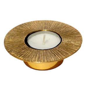 Porte-bougie à thé vintage en laiton de haute qualité avec finition polie, porte-bougie à thé en laiton pur pour la décoration de la maison - Product Image 3