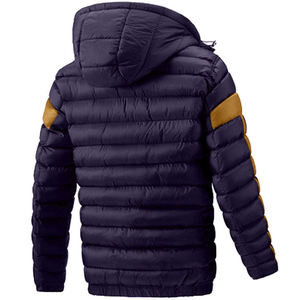 Veste matelassée réversible à capuche imperméable pour homme, coupe-vent et chaude pour l'hiver, manteau d'extérieur, logo personnalisé, fabricant OEM en gros - Product Image 6