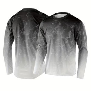 Camiseta de Manga Larga con Cuello en V para Hombre, Sublimación Digital, Ropa Casual, Moderna, Servicio OEM, 100% Poliéster, Secado Rápido - Product Image 3