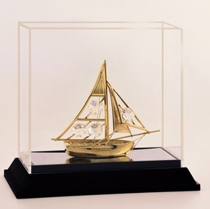 Trophée en métal émaillé plaqué or de haute qualité Hitop, modèle de bateau, pour cadeau d'affaires - Product Image 1