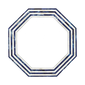 Cadre de miroir d'incrustation de résine verte de vente directe d'usine de haute qualité vivant miroir mural rond décoratif pour miroir de salle de bain et de chambre - Product Image 3