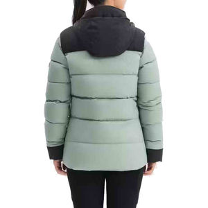 Chaqueta de Invierno con Capucha, Acolchada, con Bloques de Color, Cierre Completo, Resistente al Viento, Gruesa, Corte Regular, 100% Fibra de Poliéster - Product Image 2