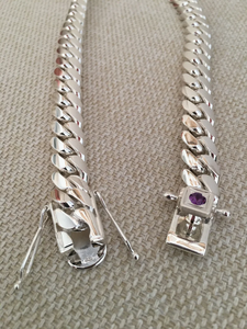 <b>Silver</b> Plated Geometric <b>Choker</b> Necklace With Amethyst Stone Bezel Setting Link Chain Classic Party Jewelry Unisex - Product Image 4