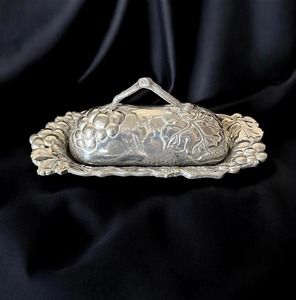 Royal Style Silver Brass Butter Dish With Lid Perfect For Hotels Restaurants And Luxury Table Setup Keeps Butter Fresh - Product Image 1