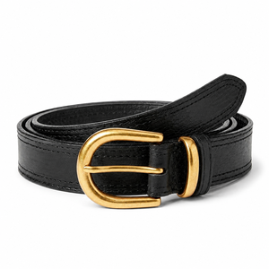 Women's Genuine Leather <b>Gold</b> Buckle Casual Fashion Waist <b>Belt</b> <b>for</b> <b>Dresses</b> Jeans Durable Lightweight Wholesale Supplier - Product Image 1