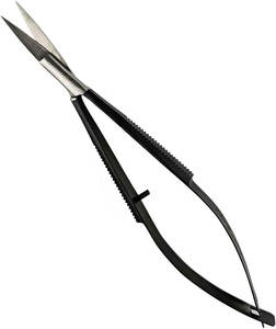 Tijeras de Manicura de Acero Inoxidable de Primera Calidad con Microresorte y Hoja Curva para un Corte Preciso de Cutículas, para Diestros, Cuidado de Belleza - Product Image 1