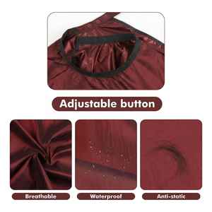 Cape de Coiffure avec Trous pour les Bras, Tissu Imperméable de Qualité Supérieure, Vente en Gros, Personnalisation de Marque, OEM ODM 2026 - Product Image 4