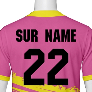 Custom Baseball Uniform Jerseys 100% Polyester Quick Dry Eco-Friendly Breathable V-neck Half Sleeve Sublimation Printed Teamwear - Product Image 5