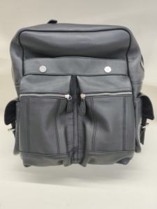 Sac à dos pour ordinateur portable en cuir véritable de haute qualité 20-35L Fermeture éclair Doublure en polyester imperméable Voyage d'affaires Usage quotidien Unisexe - Product Image 2