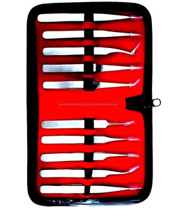 WORLD PRECISION SURGICAL Juego de 10 Pinzas de Precisión para Relojero, Kit de Instrumentos Manuales de Acero Inoxidable para Fisura Labial/Palatina - Product Image 4