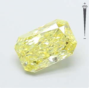Diamante Cultivado en Laboratorio con Certificación IGI, Corte Radiante de 0.95 CT, Color Amarillo Intenso Fantasía, Claridad VS2, CVD LG 782655443, ROYAL GEMS PARA JOYERÍA - Product Image 1
