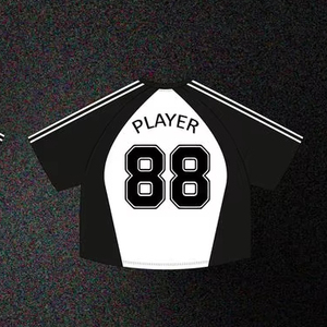 Maillots de football personnalisés en jersey sublimé, coupe ample, imprimés, maillots de sport, maillots de football américain, 100% polyester - Product Image 2
