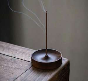 Rustic Wooden Incense <b>Stick</b> Holder Handmade Fragrance Burner bowl <b>Diffuser</b> For Yoga for Home and Office Decor - Product Image 5