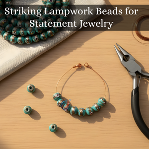 EXCEL EXPORTS Cuentas Sueltas de Vidrio Turquesa Hechas a Mano de 12 mm | |   Estilo de Pastel de Boda |   Suministros para la Fabricación de Joyería |   Soporte de 8 Pulgadas para Uso en Interiores - Product Image 3