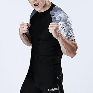 Men <b>Compression</b> T <b>Shirt</b> Rash Guard Short Sleeve Swim <b>Shirt</b> UV Protection Quick Dry Wholesale Supplier - Product Image 5