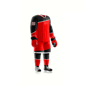 Ensemble de maillots de hockey sur glace personnalisés blanc, vert, noir, manches longues, sublimation, nom d'équipe personnalisé, respirant, anti-humidité, taille élastique - Product Image 1