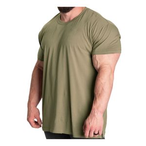 T-shirt de sport surdimensionné personnalisé pour homme, en coton, pour l'entraînement, uni, avec logo personnalisé, fabricant OEM ODM, fournisseur, vente en gros - Product Image 2