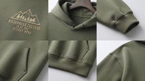 Sudadera con Capucha de Diseño Personalizado, Estilo Astronauta, Corte Regular, Tejido Grueso de 350g, Mezcla de Poliéster/Algodón, para Hombre, Invierno - Product Image 6