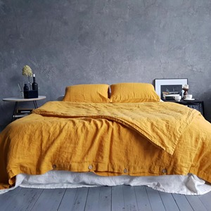 Ensemble de housses de couette en lin en gros |   Logo et tailles personnalisés disponibles, ensembles de housses de couette 3 pièces 100% lin - Product Image 4