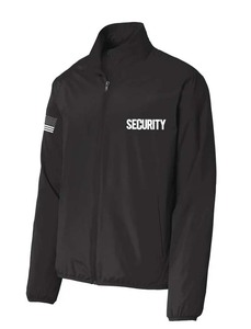 Veste coupe-vent unisexe légère et résistante à l'eau pour le personnel des événements, veste de sécurité pour agents de sécurité, veste anorak noire - Product Image 4