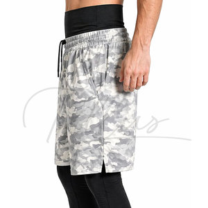 Nuevos pantalones cortos Awrah con logotipo personalizado, camuflaje, color blanco sólido, pantalones cortos de playa musulmanes, pantalones cortos Awrah para hombre. - Product Image 3