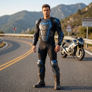 Professional Waterproof Motocross Chest Protector Body Armor | Breathable Off-<b>Road</b> Dirt Bike Riding Guard | CE Approved MTB <b>Back</b> - Product Image 4