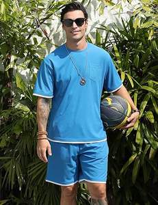 Conjunto de Camiseta Polo de Manga Corta y Pantalones Cortos para Hombre Babioboa, Traje de Dos Piezas de Verano con 3 Bolsillos con Cierre, Ropa Deportiva Informal para Uso Diario - Product Image 4