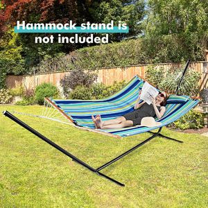 Foldable Patio Swing Chair Bed Detachable Pillow <b>Hammock</b> - Product Image 3