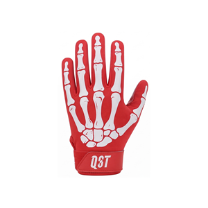 Guantes de Fútbol Americano Skeleton Receiver Gloves Skull Grip Palm, Ajuste Elástico y Adherente, para Adultos y Jóvenes, Logotipo Personalizado, Proveedor OEM ODM - Product Image 3