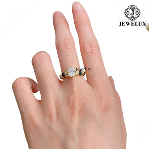 แหวนค็อกเทลเงินแท้ 925 ชุบโรเดียม คุณภาพพรีเมียม Jewelux ประดับเพชรทรงกลมเจียระไนแบบบริลเลียนท์ เหมาะสำหรับงานหมั้นและวันครบรอบ ได้รับการรับรองจาก IGI - Product Image 3